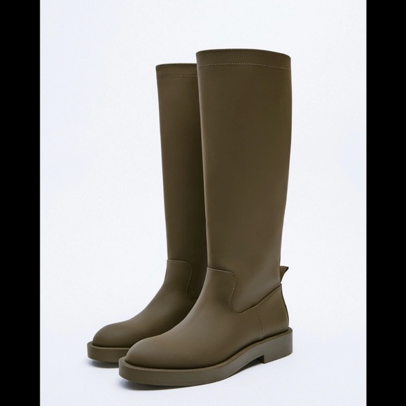 Zara Shoes Rubberised Boots Poshmark